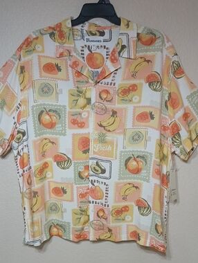 No Boundaries Fruit Stamp Print Shirt